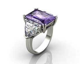 tanzanite gemstone rings jewelry gold engagement wedding diamond emerald ruby amethyst sapphire topaz 3d print model - Mito3D
