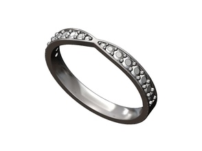 cônico diamante casamento banda tiffany harmonia anel joalheria platina ouro prata luxo imprimível noivado jóias enfeite moda acessórios esterlina brilhante réplica argolas 3d print model - Mito3D