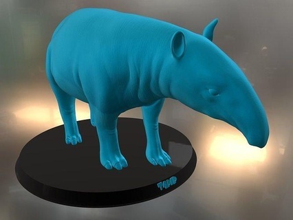 tapir animal real realista salvaje fauna silvestre impresión imprimible 3dprint juguete estatua lindo esculpir escultura naturaleza toon exposición monitor mamífero Arte esculturas 3d print model - Mito3D
