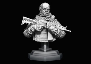 terraço shevchenko cavaleiro Ucrânia fracasso 3d impressão modelo militares arte guerra estátua retrato esculturas 3d print model - Mito3D