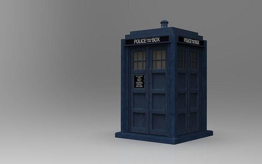 tardis time machine blue box doctor sci fi space boxs fan art fiction doctorwho house decor 3d print model - Mito3D