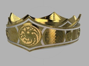 targaryen krone viserys haus of drachen heiß fantasie magie hobby diy 3d print model - Mito3D