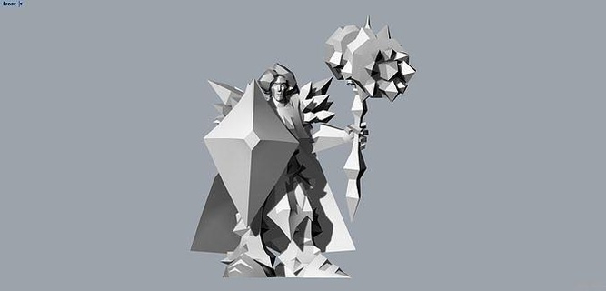 taric lega leggende barone nashor animale mostro arte desing lol fantasia immaginario creatura geometrico forma 3d print model - Mito3D