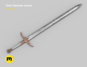 tarly valyrian sword heartsbane game melee fantasy weapon blade bladed of thrones games toys accessories 3d print model - Mito3D