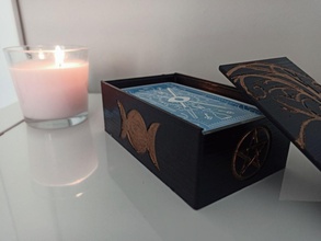 tarot cubierta caja bruja wicca mago tarjeta arte brujería 3d print model - Mito3D