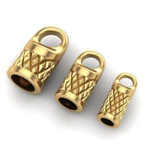 borla tapas tesselcaps brazalete oro plata joya joyería pulsera cuero esposas 3d print model - Mito3D