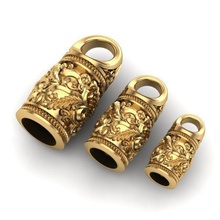 Quaste-caps Schmuck tesselcaps bracelettesselcaps gold Silber Juwel - Armband Leder Armbänder 3d print model - Mito3D