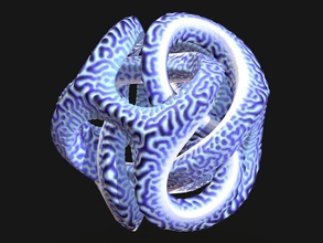 tatebau Kunst Skulptur geometrie Knoten Reaktion-diffusion bedruckbar ist abstract Farbe math mathematische 3d print model - Mito3D