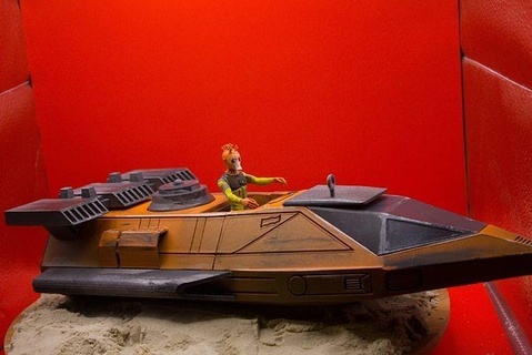 tatooine v35 deslizador acción guerra Galaxias guerras clones tablero dardos Kenobi mandaloriano v35speeder juegos juguetes 3d print model - Mito3D