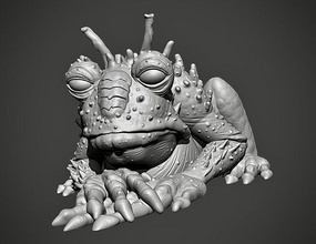tatooine worrt starwars jabba palace guardian statue star wars alien frog toad fantasy fictional creature art sculptures 3d print model - Mito3D