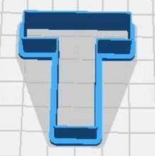 tau upper case cookie cutter greek alphabet uppercase games toys 3d print model - Mito3D