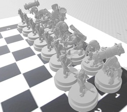 tauren ajedrez uau warcraft palavra warcraf juegos mesa rol figura jogos brinquedos 3d print model - Mito3D