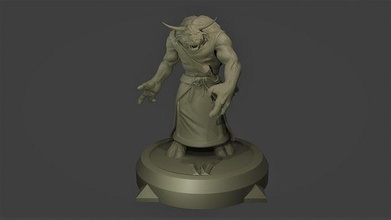 Tauren şaman Warcraft klasik Minotaur vay oyunlar oyuncaklar 3d print model - Mito3D