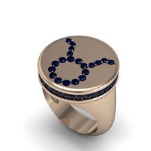 taurus modello di anello 002 gioielli stampabile oro argento il simbolo la collana fantasia zodiac oroscopo segno zodiacale diamanti diamante brillante onyx gemma toro anelli 3d print model - Mito3D