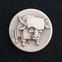 taurus zodiac sign zodiacsign jewelry animals symbol gold art sculptures 3d print model - Mito3D