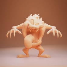 taz monstro jogos-brinquedos looneytoones o personagem tasmaniamonster 3dprint dos desenhos animados render jogos brinquedos de 3d print model - Mito3D