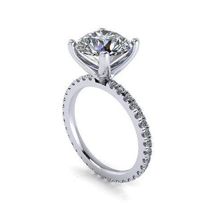 tba ryan diamant bague version2 bijoux engagement imprimable bijou argent brillant précieux Entreprise anneaux 3d print model - Mito3D