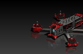 tbs source v4 équipe noire drone fpv gps caméra vtx antenne monter sourceone v3 douane style cool chaud rouge 3d jeux jouets jeu accessoires 3d print model - Mito3D