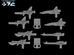 tdf-tfac003-4 transformers clones weapon set autobots decepticons wingspan gun blaster games toys 3d print model - Mito3D