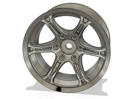 te37 style 52mm 10th scale rc drift wheels offset 5mm 8mm wheel remote control hobby rim car diy 3d print model - Mito3D