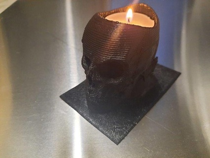 tealight holder skull bone dead teeth head face skeletal candle aesthetic human house decor 3d print model - Mito3D