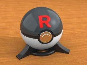 team rocket pokeball toy replica pokemon game collectible art nintendo videogames cosplay games toys 3d print model - Mito3D