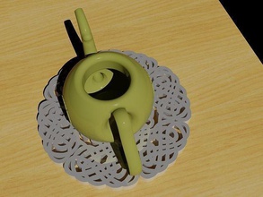 teapot stand house teaset tea brew kitchen dining 3d print model - Mito3D