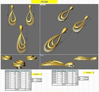 teardrop design earring pendent set jewelry gold printable earrings pendant wedding jewellery fashion beauty engagement solitaire antique jewekry unique simple chains necklace 14k white yellow rose designs charms pendants 3d print model - Mito3D