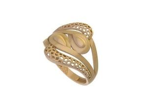 teardrop mesh ring women female girl fashion beauty accessories jewels gold jewelry rings 3d print model - Mito3D