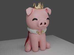 technoblade 3d model pig in crown minecraft dream character art king sword cape game miniatures technothepig 3dprint prusa figurines statue memorial dreamsmp technobladeneverdies games toys 3d print model - Mito3D