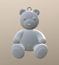 teddy bear çekicilik takı ayı kolye 3d print model - Mito3D