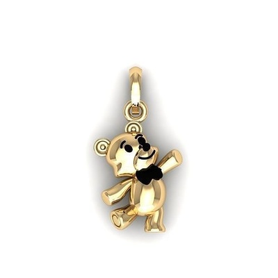 teddy bear pendant baby antiq uniq jewellery gold silver platinum jewelry pendants 3d print model - Mito3D