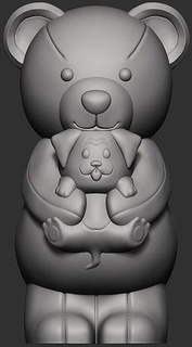 osito peluche oso perrito decoración modelado Arte niños impresión lindo hermoso zbrush 3d colección osos equipo ambiente personaje animal esculturas figura imagen 3d print model - Mito3D