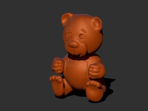 nounours ours animal imprimable mammifère peluche fantoche jouet compagnie animaux jeux jouets 3d print model - Mito3D