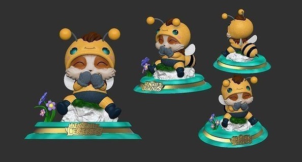 teemo beemo League of Legends Jeux jouets 3d print model - Mito3D