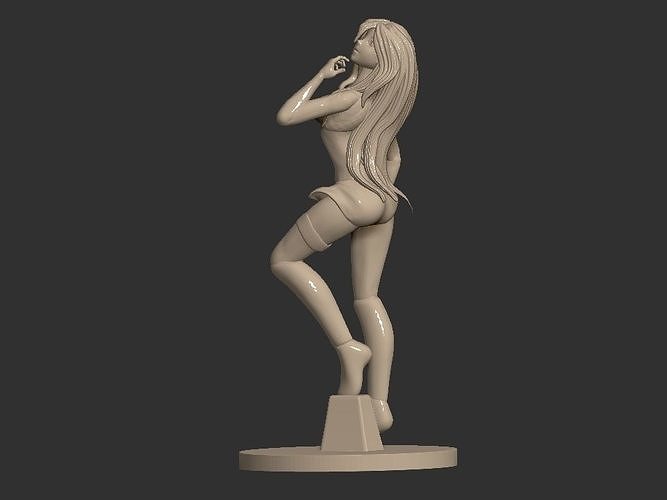 adolescente ragazza giovane anime donna scultura statua arte figura sculture 3D print model - Mito3D