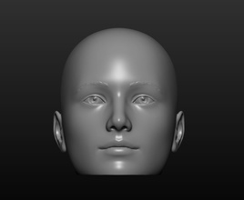 adolescente maniquí cabeza retrato cara moda mujer cuerpo joven tonto masculino ojo 3d print model - Mito3D