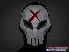 teen titans red x mask - halloween cosplay costume dark zombie knight helmet anime skull games toys 3d print model - Mito3D