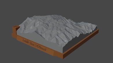 singularidade Shan montanha panorama vulcão terreno Ambiente natureza fotogrametria elevação dem Ciência 3d print model - Mito3D