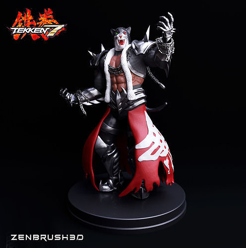 tekken 7 armadura rey jin kazuya sotavento conocido akuma raiden serpiente chun kurama remolino ryu escorpión juguetes juegos tablero arte esculturas 3D print model - Mito3D