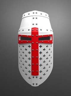 Tapınakçı harika dümen kask Haçlı seferleri Ortaçağa ait zırh Kostüm oyunu şövalyeler şövalye Haçlılar 3dprinting karakter koruma hobi kendin yap 3d print model - Mito3D