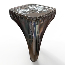 templario sello anillo joyería joya mensring medieval historia anillos 3d print model - Mito3D