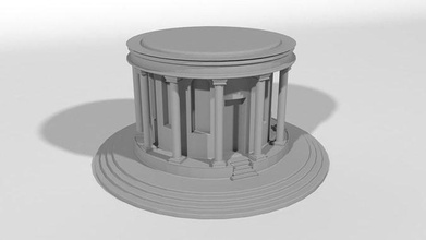 tempel säule kirche drucken hom haus europa mittelalterlich architektur europäisch alt religiös rom christian hütte shanty moschee magie 3d print model - Mito3D