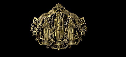 templo joyería oro lujo plata antiguo victoriano joya colgantes 3d print model - Mito3D