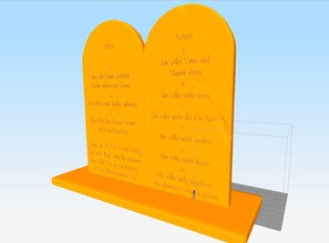 diez comandements comandement la ley las tabletas de biblia moisés art esculturas 3d print model - Mito3D