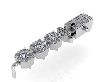 tênis pulseira 353 anel ouro diamante pavimentar joalheria prata manufatura moda Projeto noivado gema imprimível esterlina cubano brinco colar pingente argolas pulseiras 3d print model - Mito3D