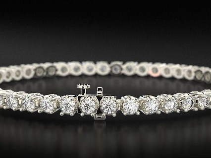 tennis bracelet fille diamants 2 5mm 710 3dprinted conception mode or d'or bijou bijoux impression imprimable prototypage argent bracelets 3d print model - Mito3D