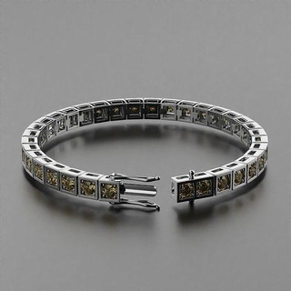 tennis braccialetto 4mm gioielleria argento braccialetti gioiello platino cad 3dmodel diamante oro bianca rinoceronte prototipazione ottone Canada Uniti d'America 3d print model - Mito3D