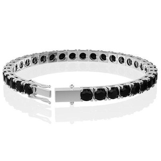 tennis bracelet 5mm gemme rond bijoux or argent bijou diamant goujat prototypage 3dmodel mode bracelets 3d print model - Mito3D