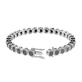 tennis braclet 5mm round gem jewelry bracelet gold silver diamond bracelets jewel jewellery cad 3dmodel fashion white rhino beads printable rose brass jewels 3d print model - Mito3D